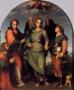 Andrea del Sarto Tobias and the Angel with St Leonard and Donor oil